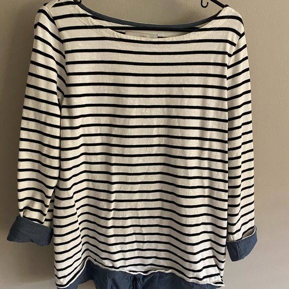 Women’s boatneck lightweight sweater, LOFT size M - Picture 2 of 2